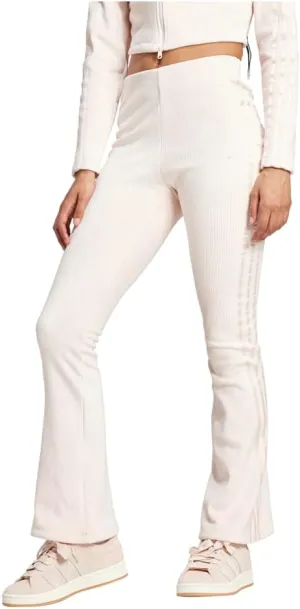 adidas Womens Rib Flared Leggings Casual - Pink - Size S