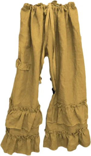 Andongnywell Women's Casual Loose Elastic Waist Cotton Trouser Wide Leg Pants Straight Leg Pant Trousers