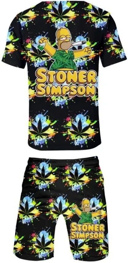 Anime Shirt and Shorts Sets Casual Tshit and Pants Beach Tracksuits Swim Trunks Suit for Men Women