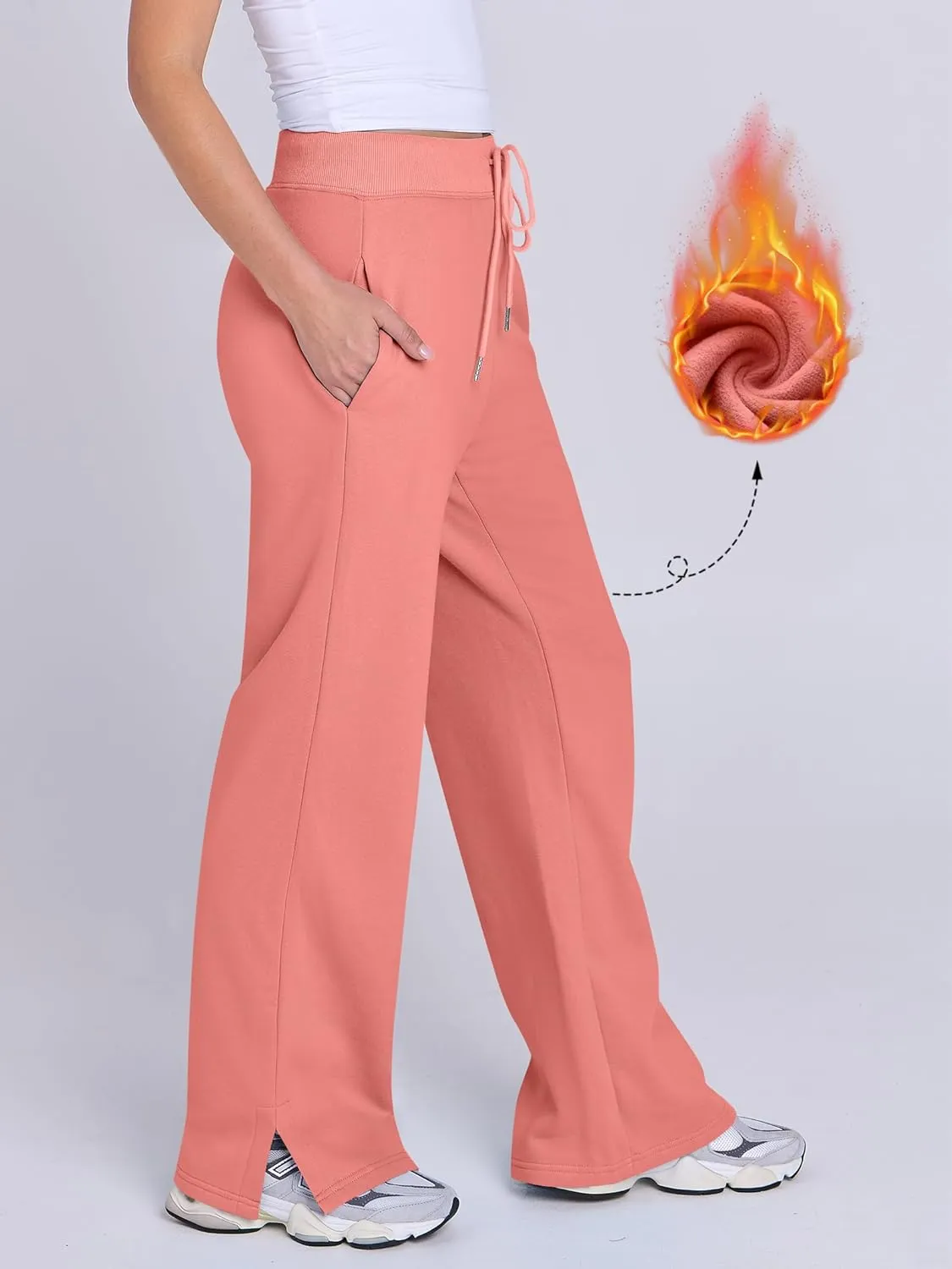 ANRABESS Women's Sweatpants Straight Leg High Waist Casual Drawstring Sweat Pants Workout Athletic Joggers with Pockets
