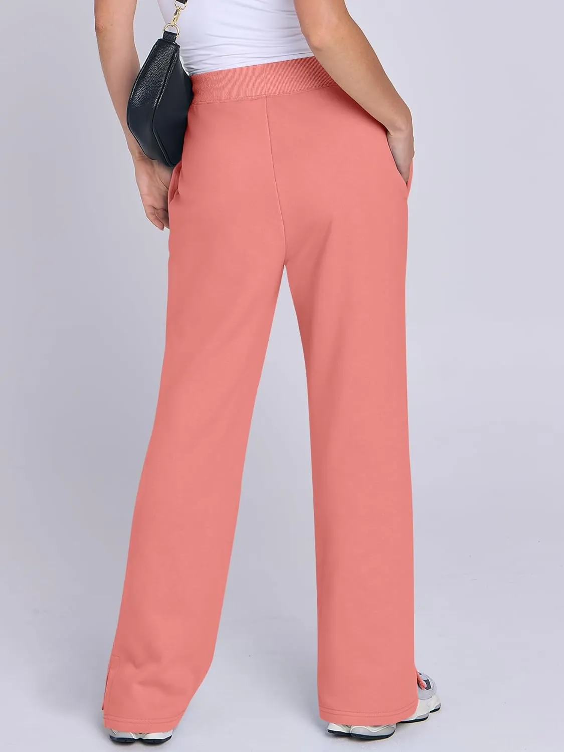 ANRABESS Women's Sweatpants Straight Leg High Waist Casual Drawstring Sweat Pants Workout Athletic Joggers with Pockets