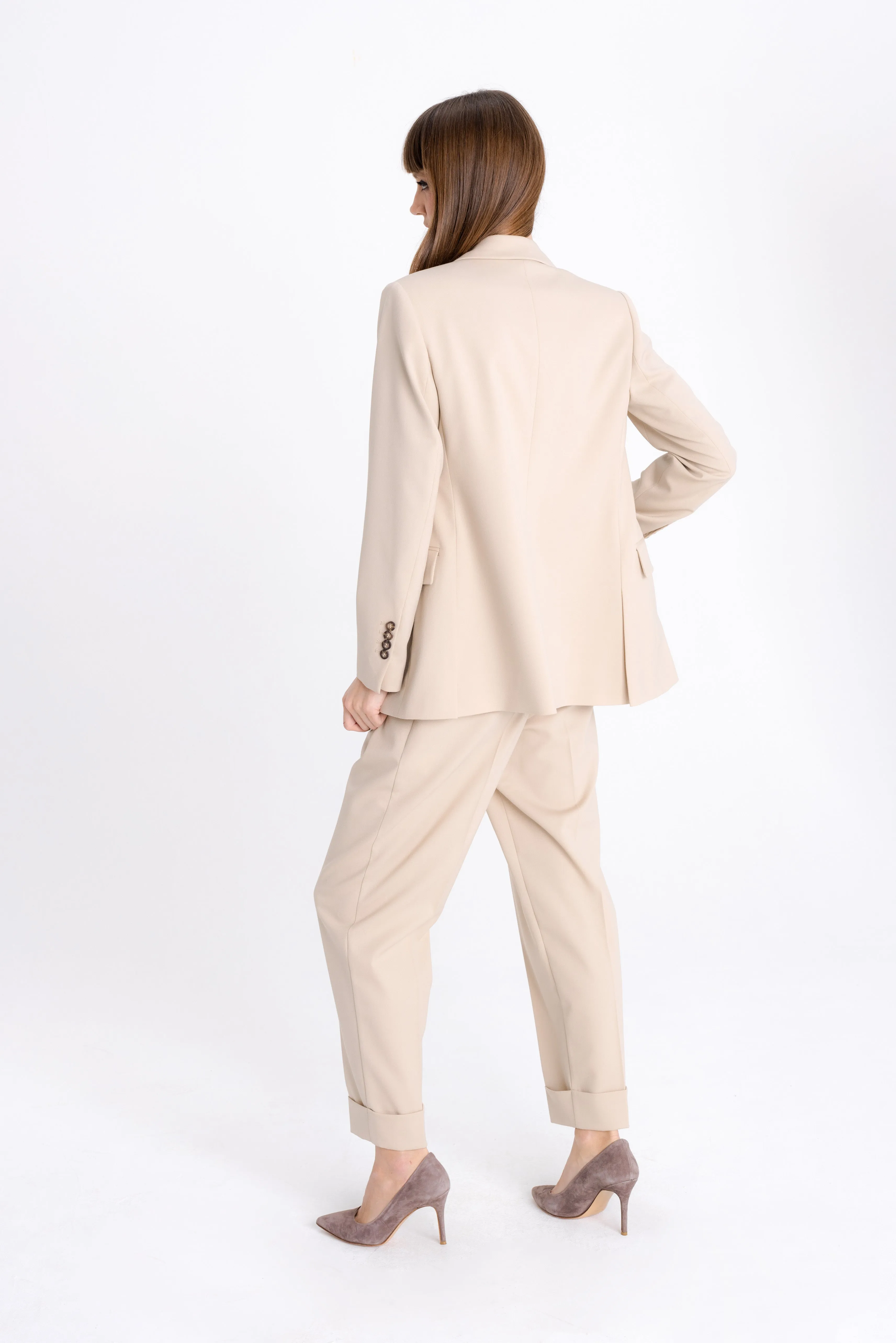 BEIGE SINGLE BREASTED JACKET