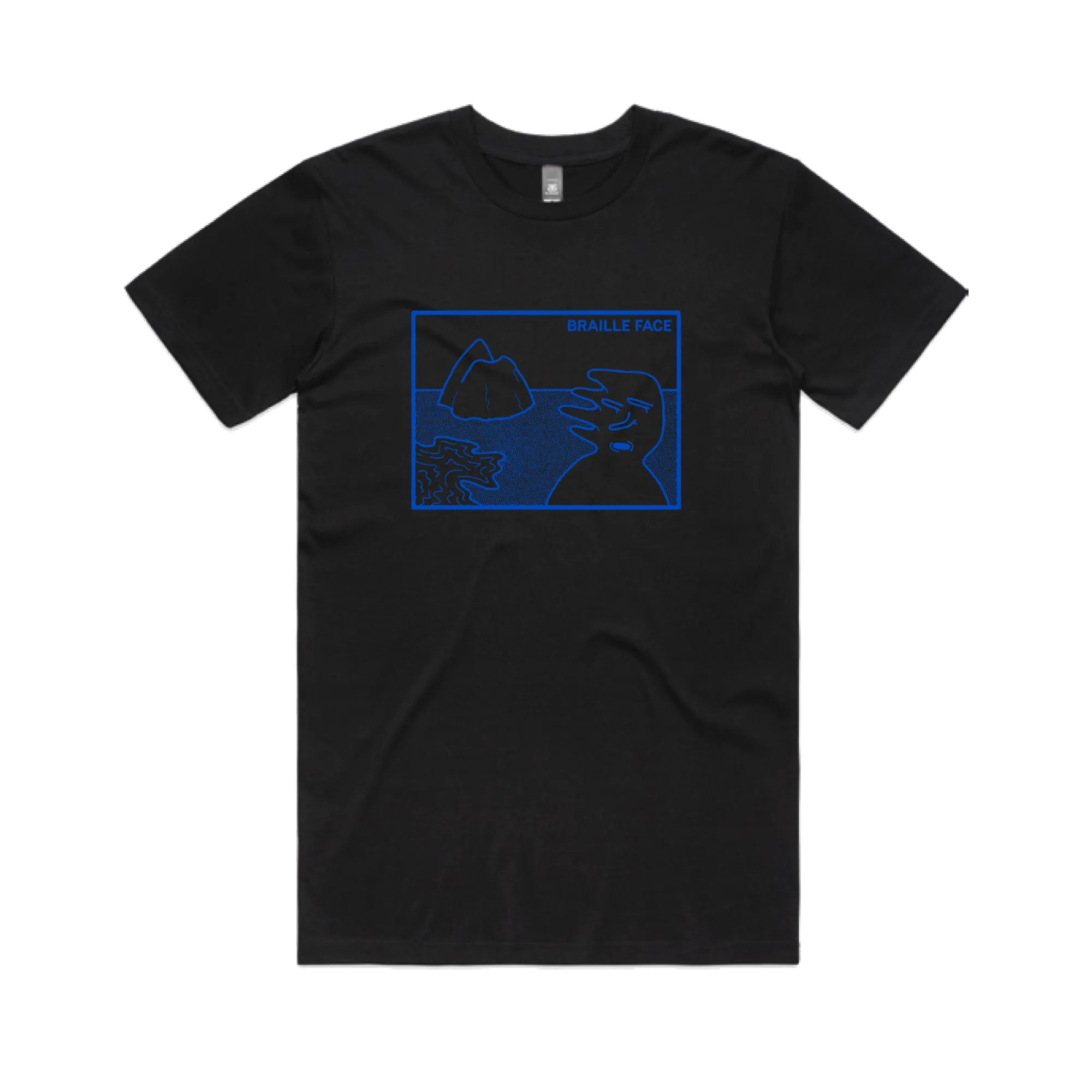 Braille Face / Iceberg Tee / Black
