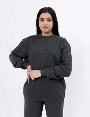 Charcoal Grey Sweatshirt & Trouser Track Suit Set