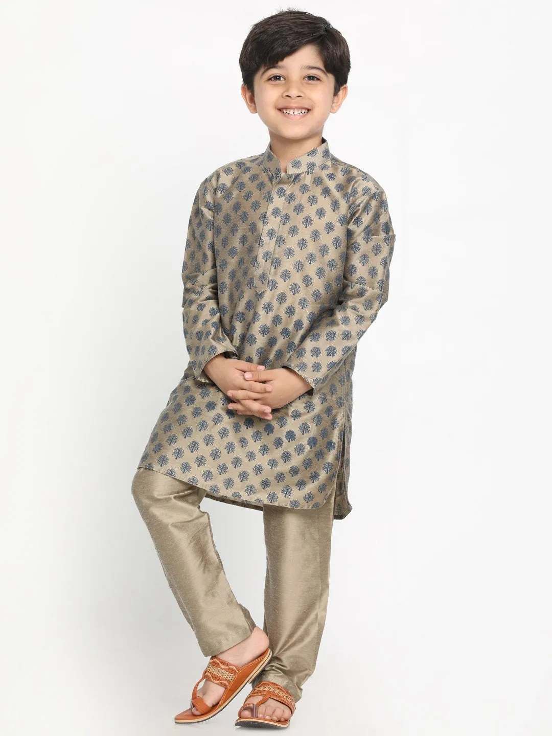 Cotton Blend Kurta Pyjama Set for Boys - JBN Creation