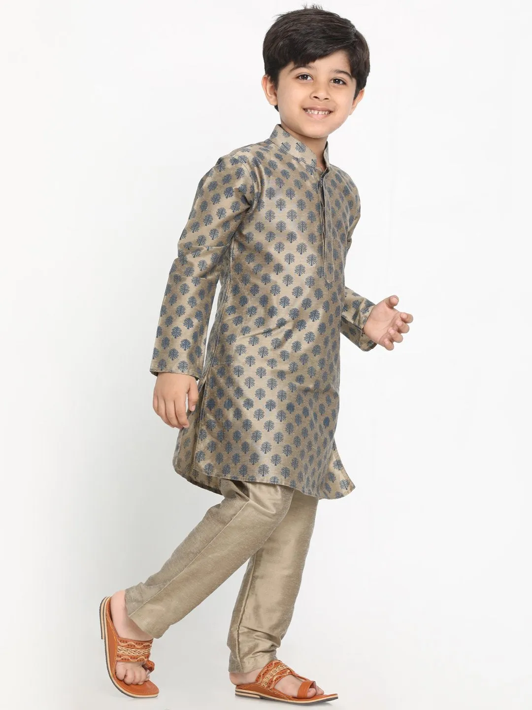 Cotton Blend Kurta Pyjama Set for Boys - JBN Creation