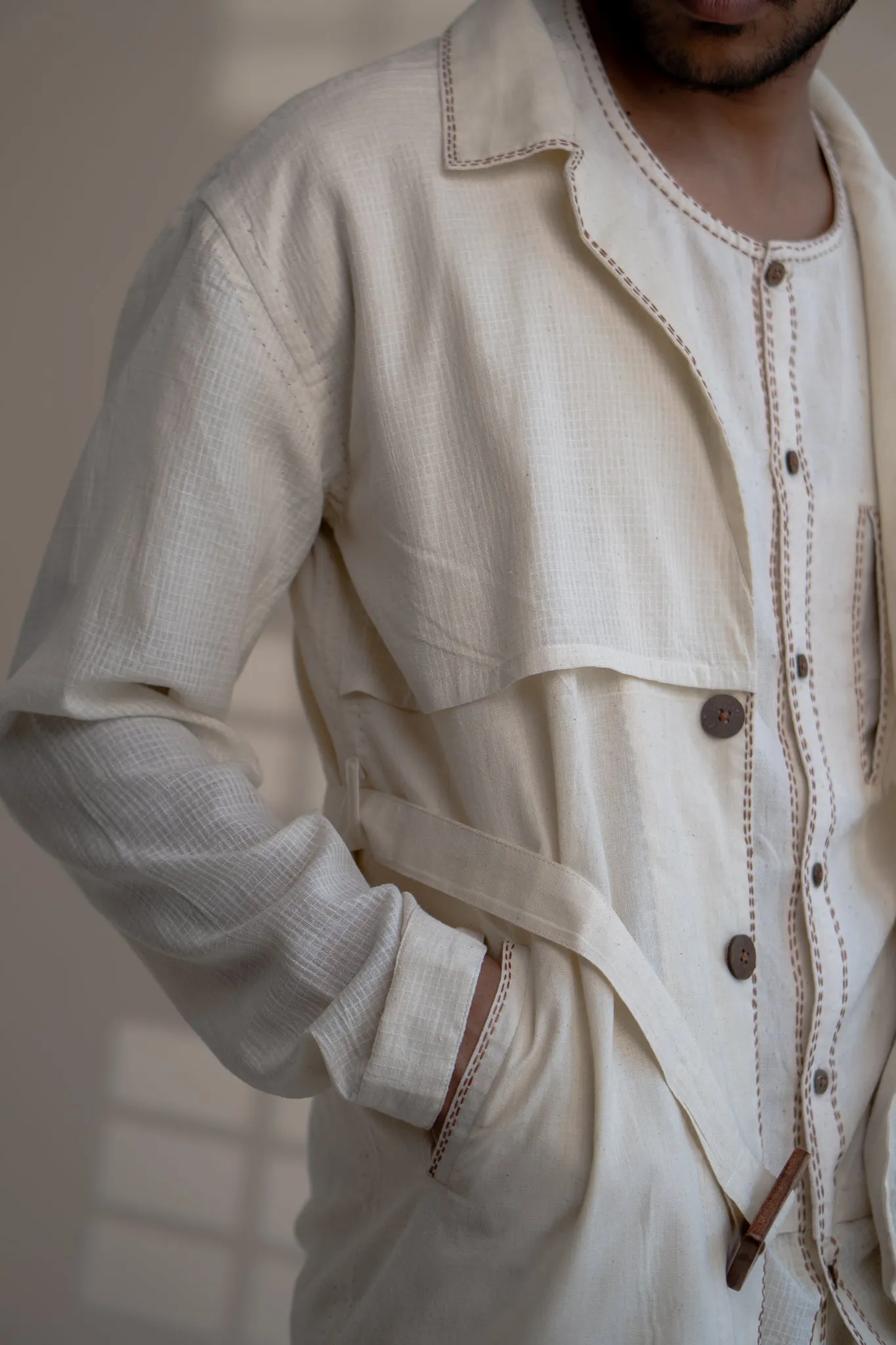 Dawning Trench Overlay | White Overlay | White Overlay with Belt