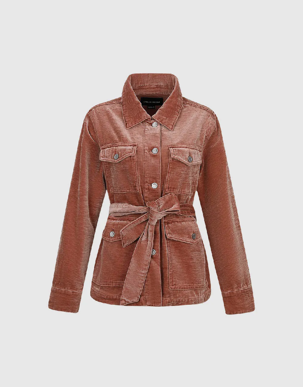 Denim Trench Coat With Belt