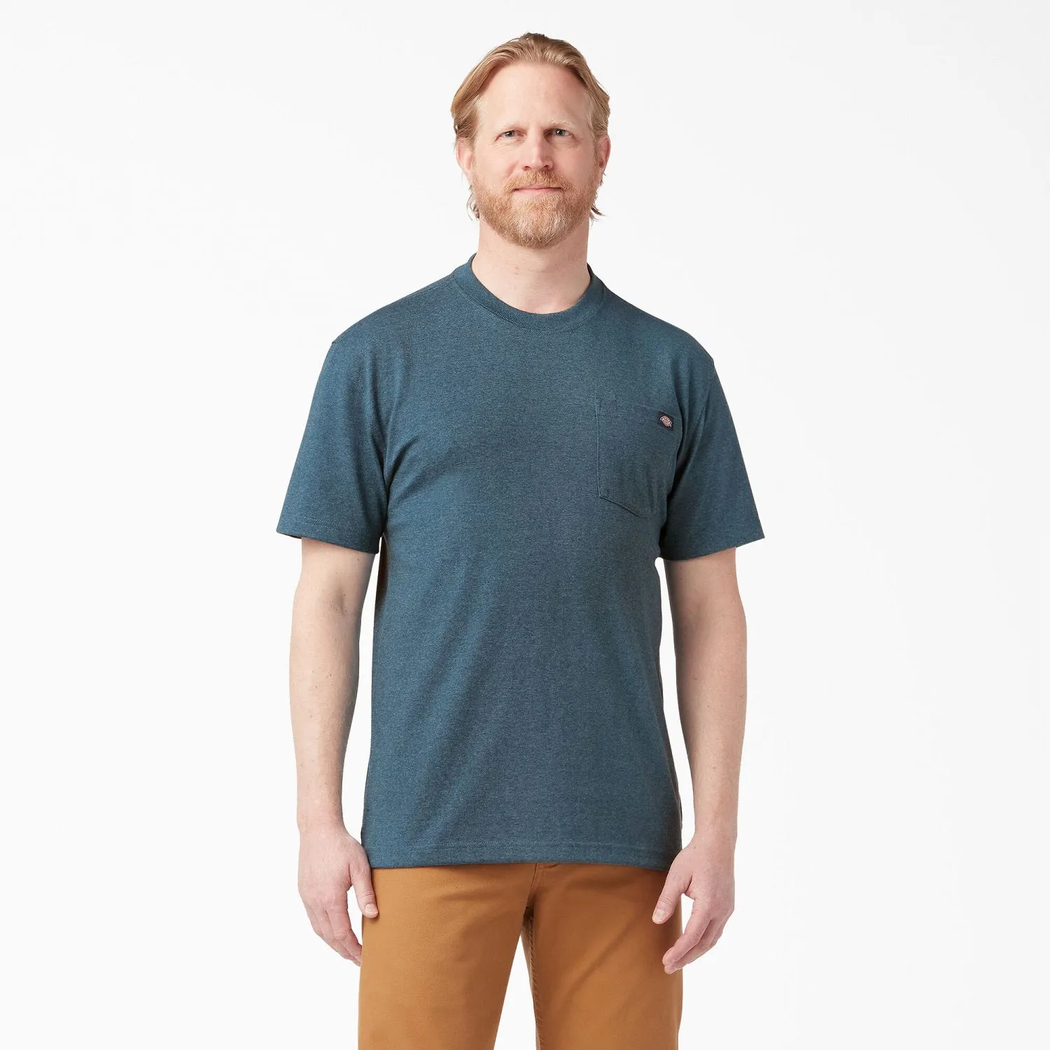 Dickies Men's Heavyweight Heathered Short Sleeve Pocket T-Shirt