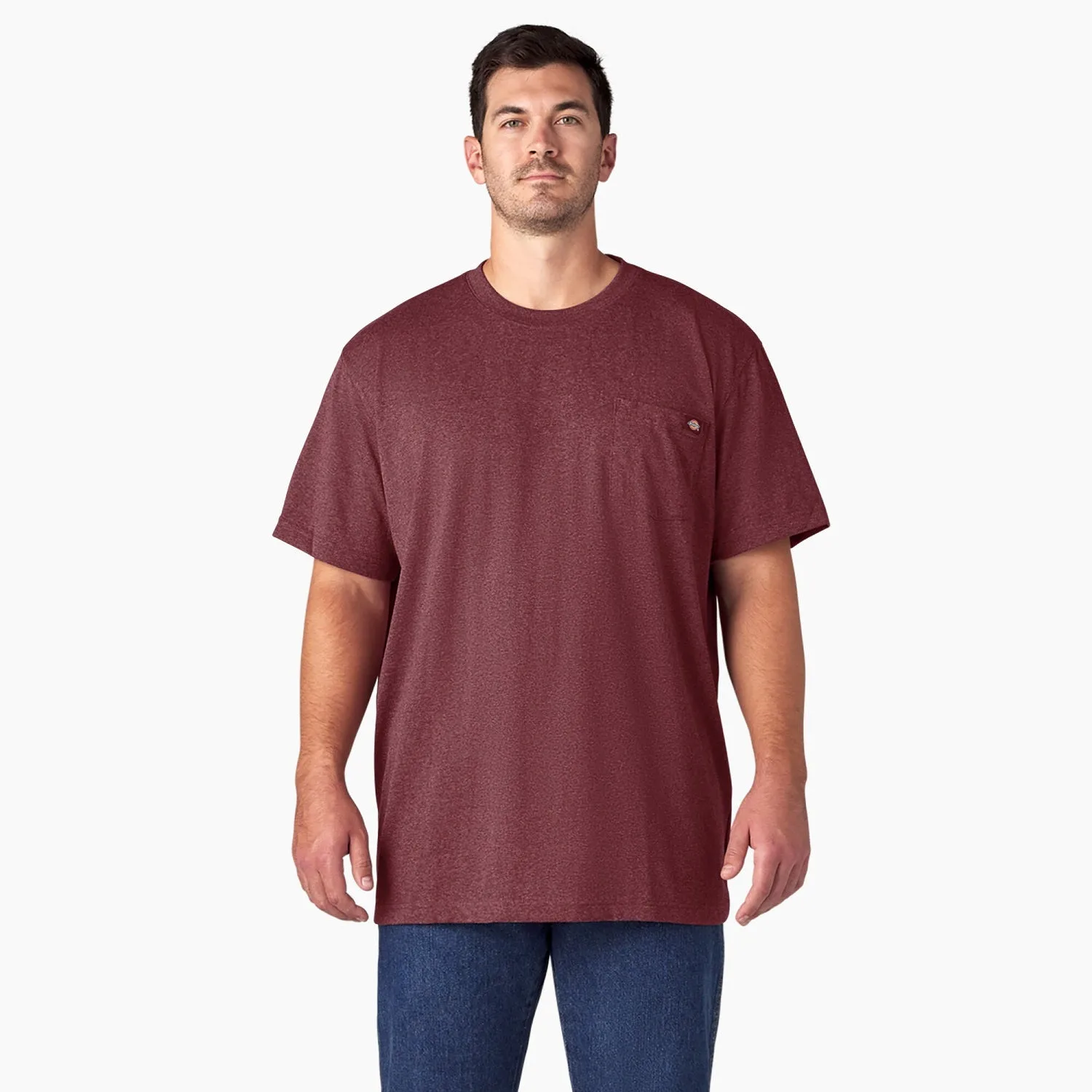 Dickies Men's Heavyweight Heathered Short Sleeve Pocket T-Shirt