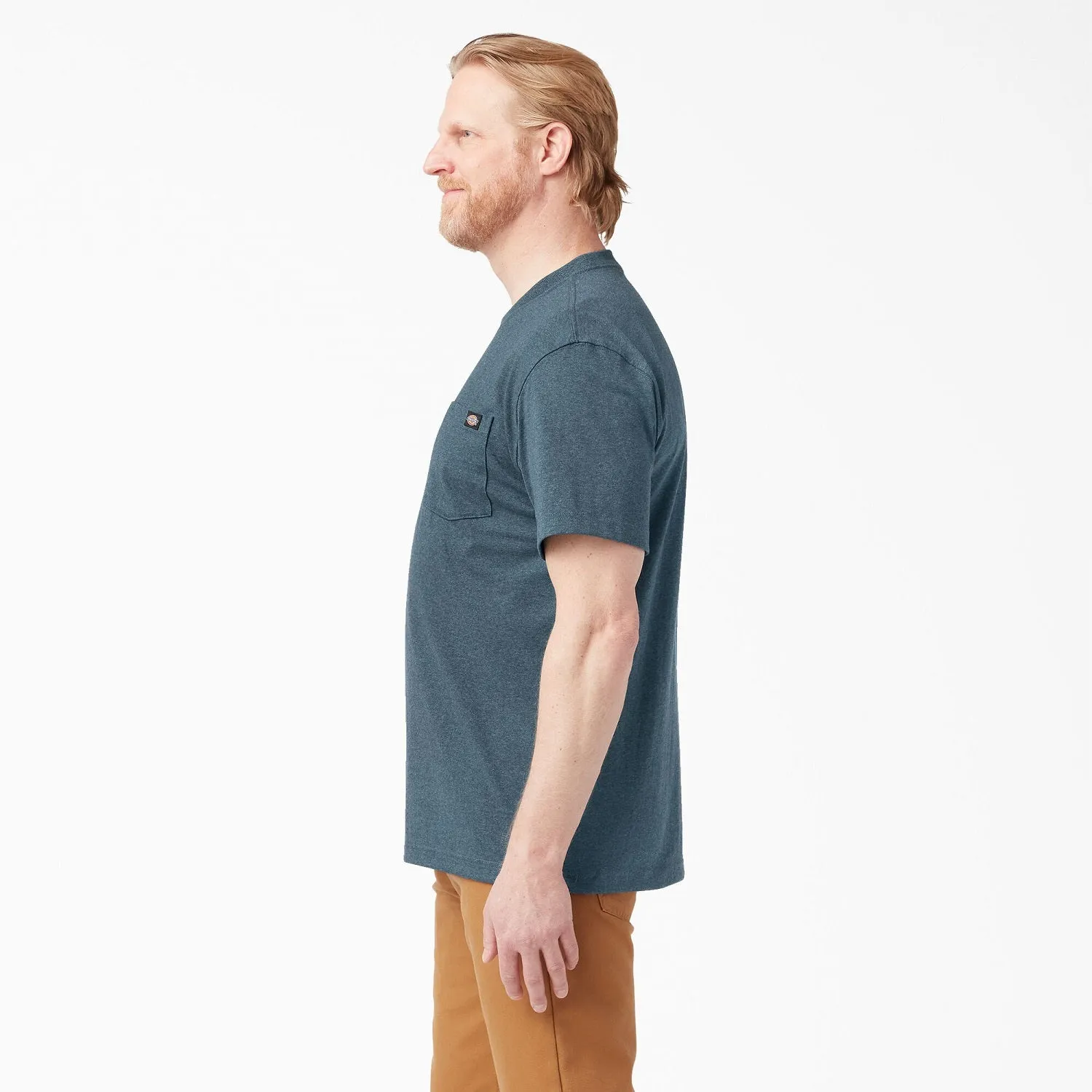 Dickies Men's Heavyweight Heathered Short Sleeve Pocket T-Shirt