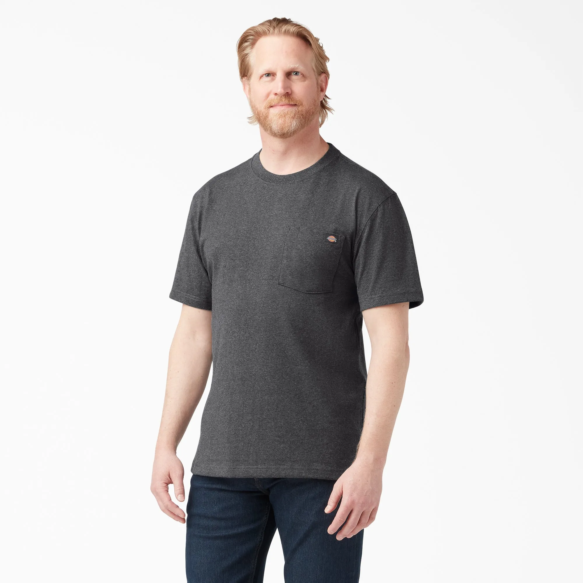 Dickies Men's Heavyweight Heathered Short Sleeve Pocket T-Shirt