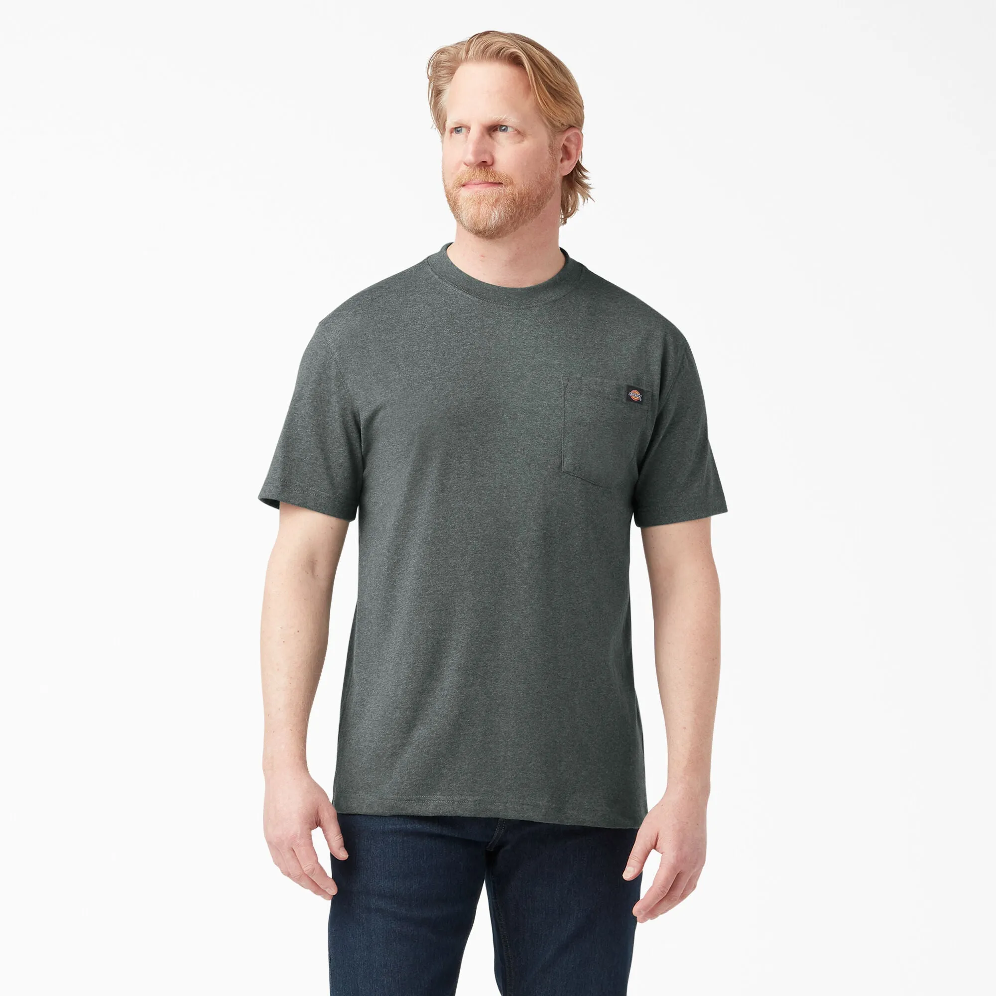 Dickies Men's Heavyweight Heathered Short Sleeve Pocket T-Shirt
