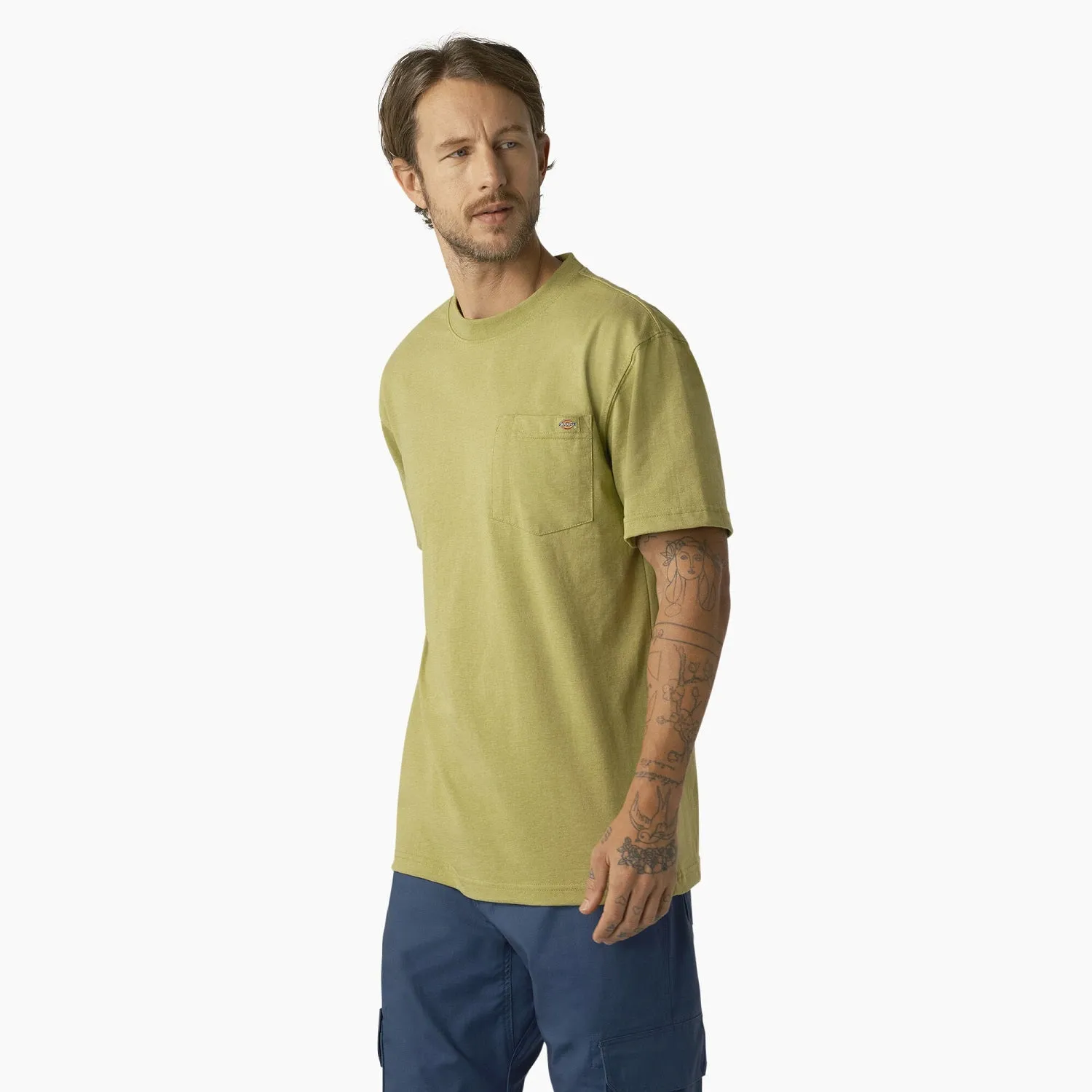 Dickies Men's Heavyweight Heathered Short Sleeve Pocket T-Shirt