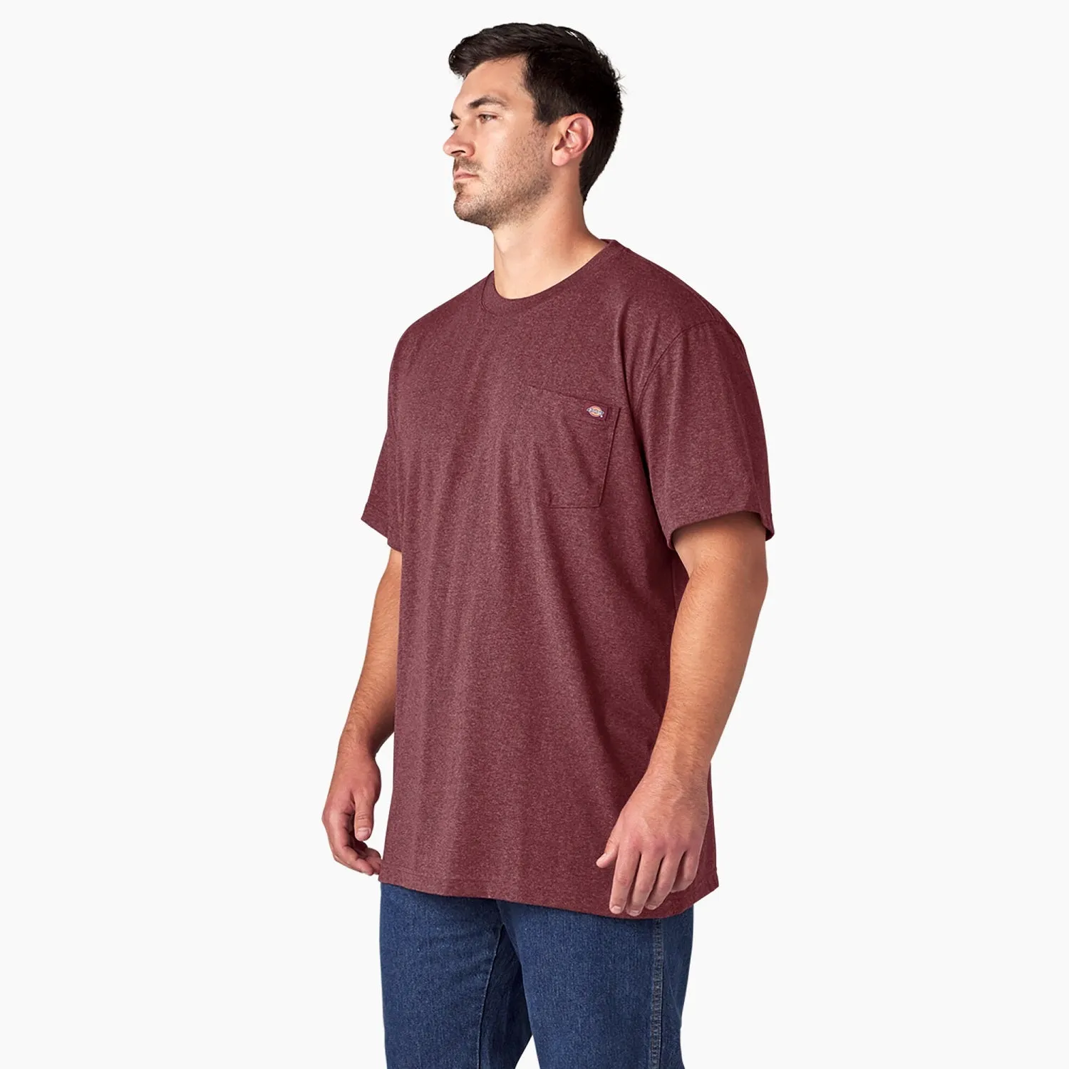 Dickies Men's Heavyweight Heathered Short Sleeve Pocket T-Shirt