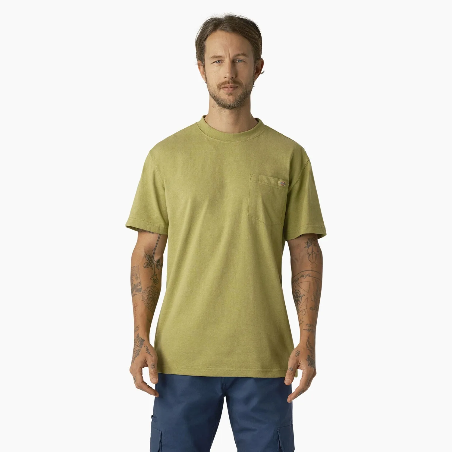 Dickies Men's Heavyweight Heathered Short Sleeve Pocket T-Shirt