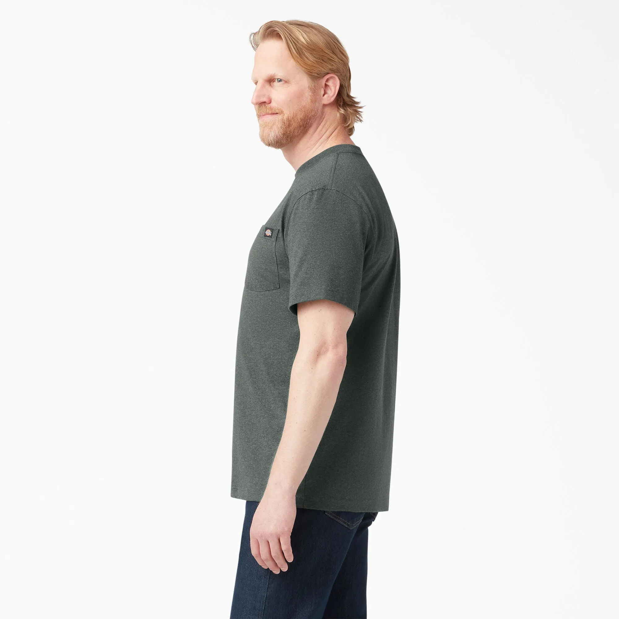 Dickies Men's Heavyweight Heathered Short Sleeve Pocket T-Shirt