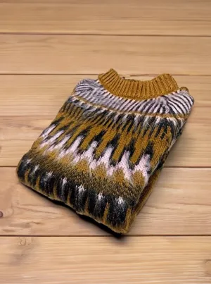 Fair Isle Ski Alpaca Sweater for Women
