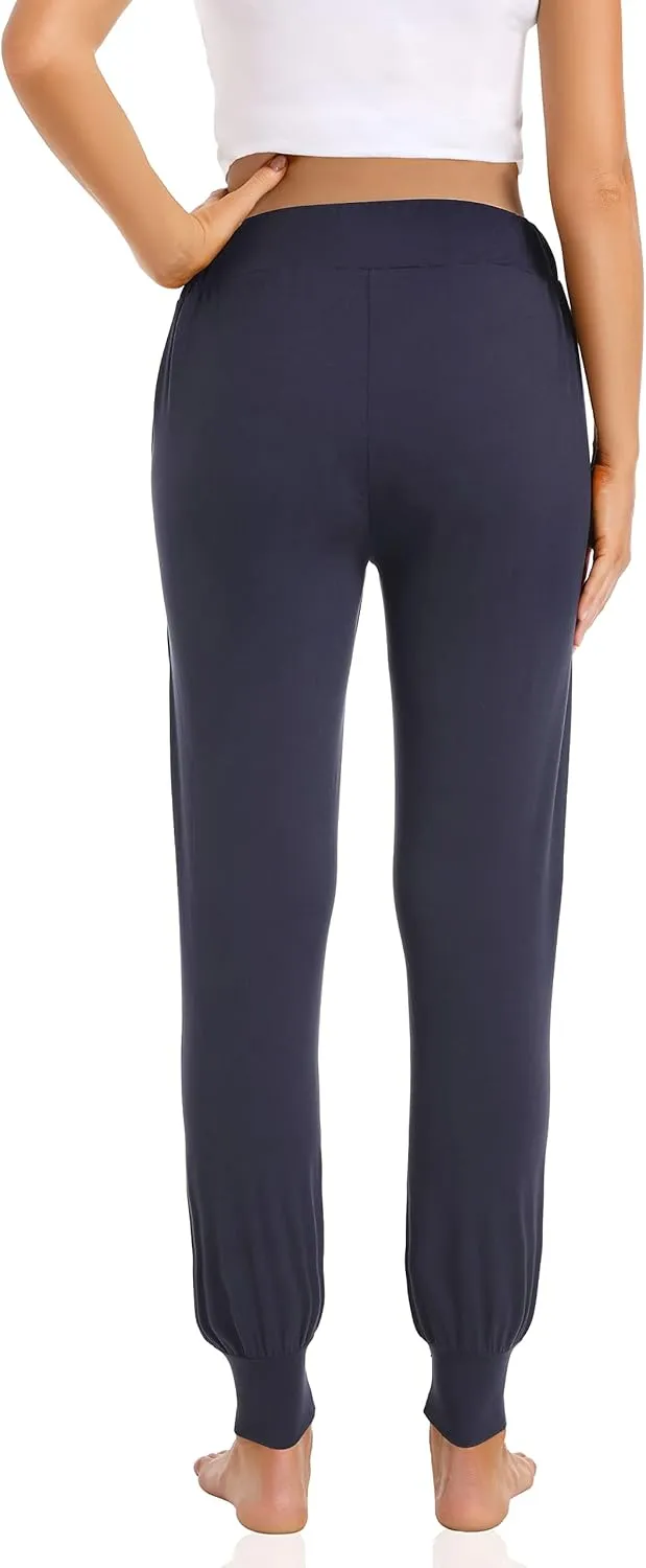 Foucome Women's Maternity Pants Comfy Lounge Workout Leggings Underbelly Stretchy Pregnancy Joggers Sweatpants