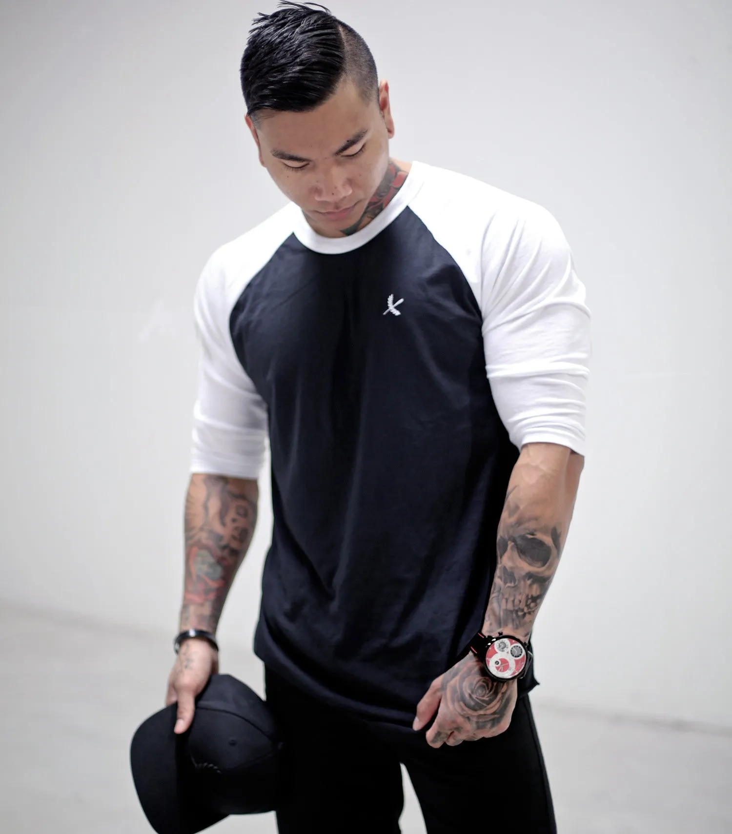 Imperial Raglan Tee - Black / White