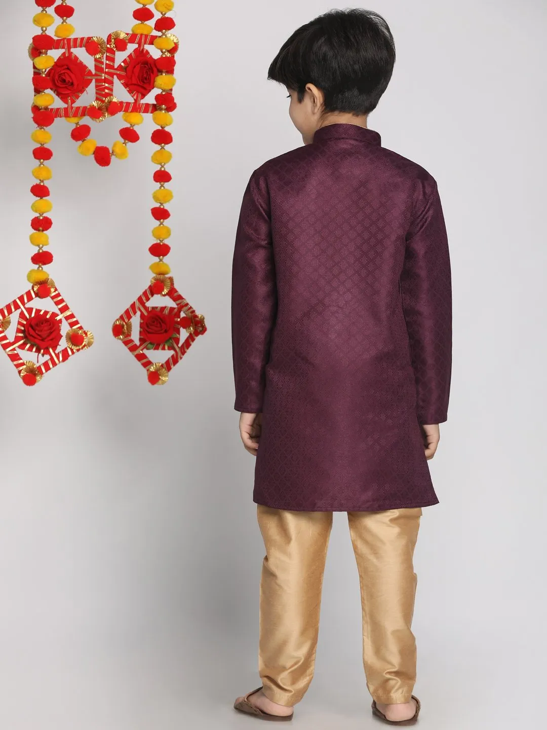 Jacquard Kurta Pyjama Set for Boys - JBN Creation