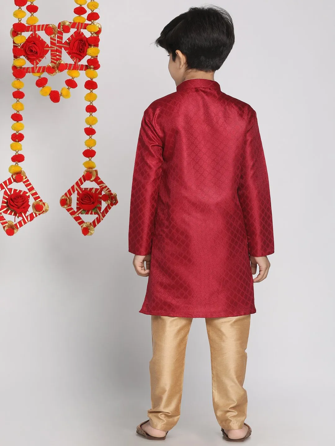 Jacquard Kurta Pyjama Set for Boys - JBN Creation