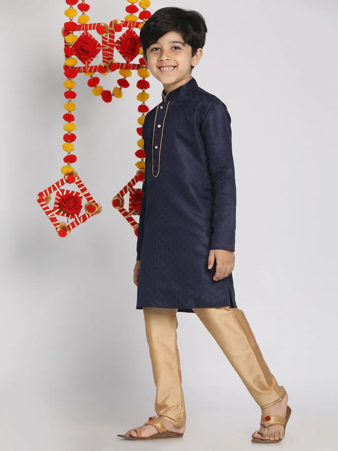 Jacquard Kurta Pyjama Set for Boys - JBN Creation