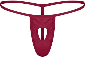 JEShifangjiusu Men's Sexy G-String Underwear Thongs Open Hole Bulge Pouch Briefs Panties T-Back Seamless Thong Underwear