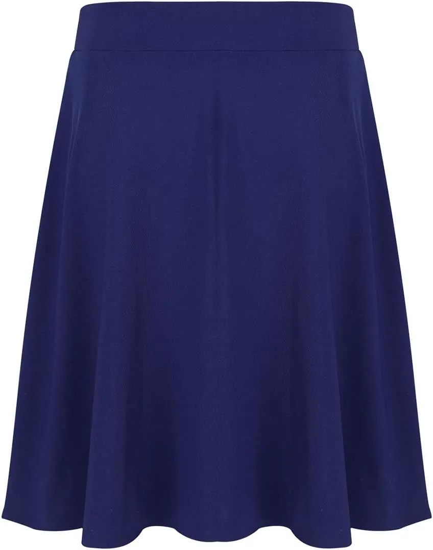 Kids Girls A-Line Skater Skirt School Uniform High Waist Knee Length Pleated Skirt Casual Modest Wear