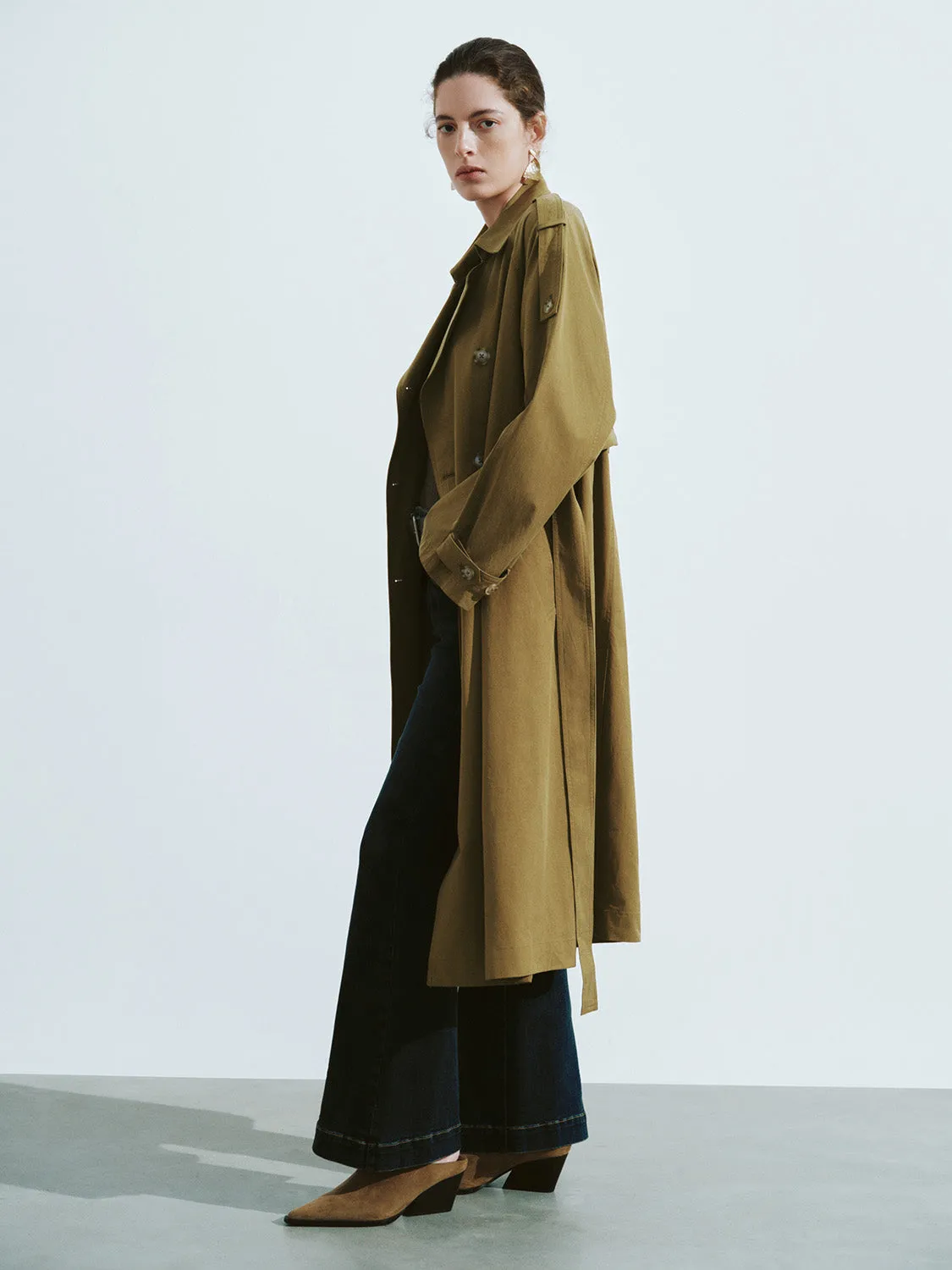Loose Trench Coat With Belt