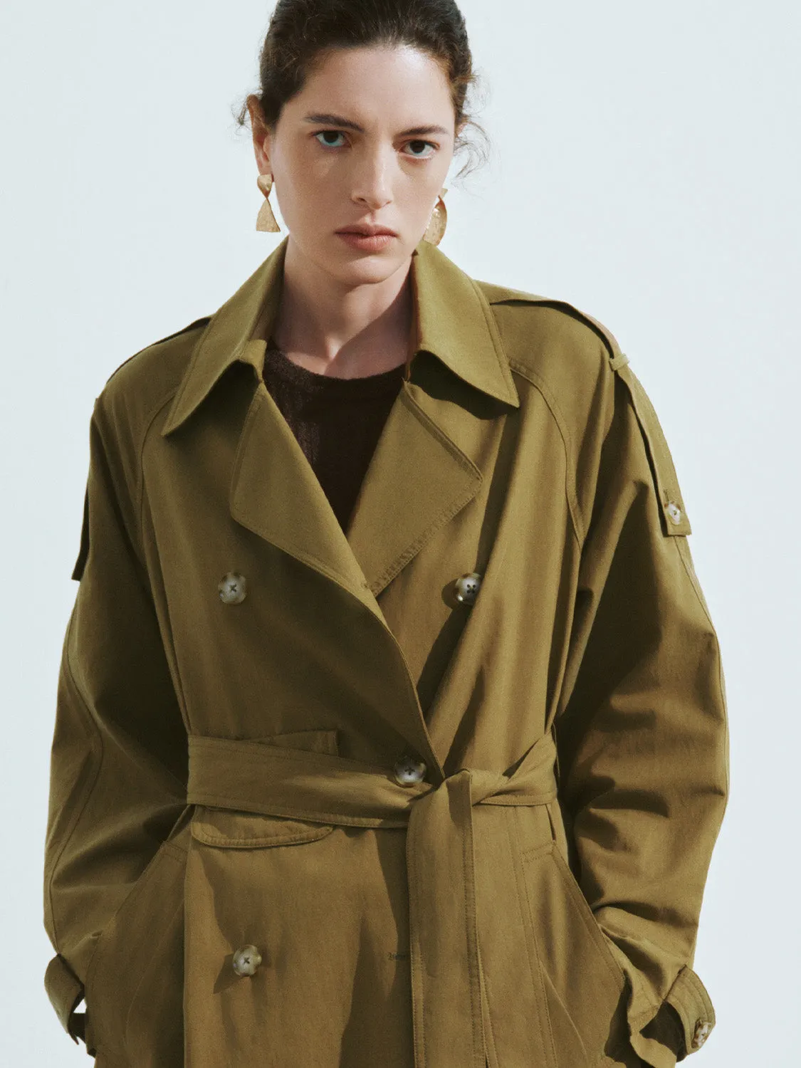 Loose Trench Coat With Belt