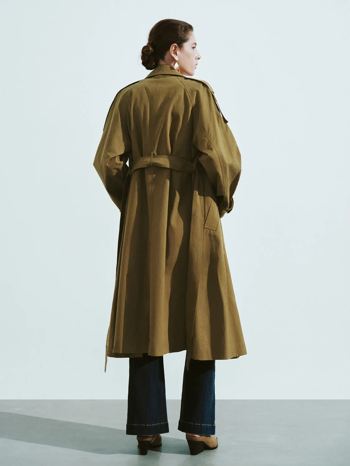 Loose Trench Coat With Belt