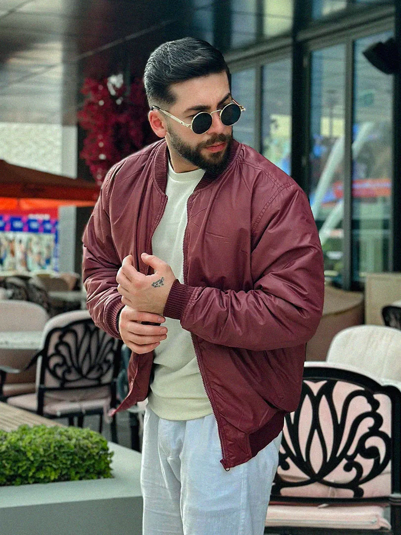 Maroon Skydiver Bomber Jacket
