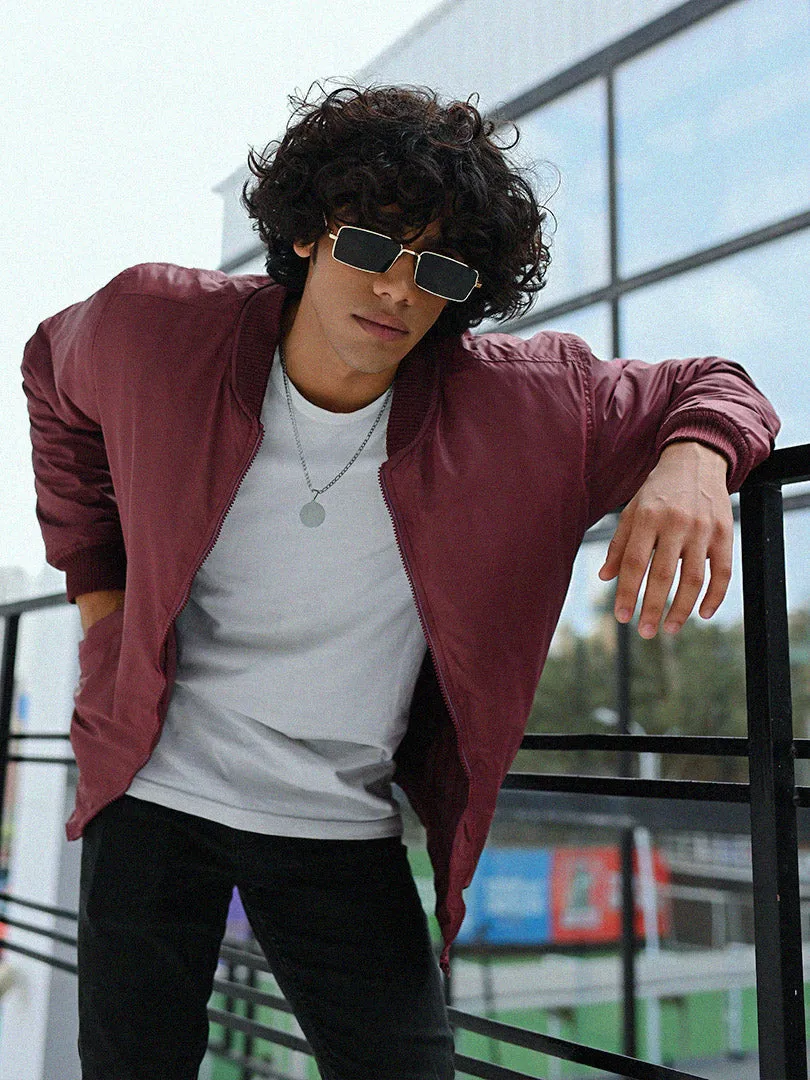 Maroon Skydiver Bomber Jacket
