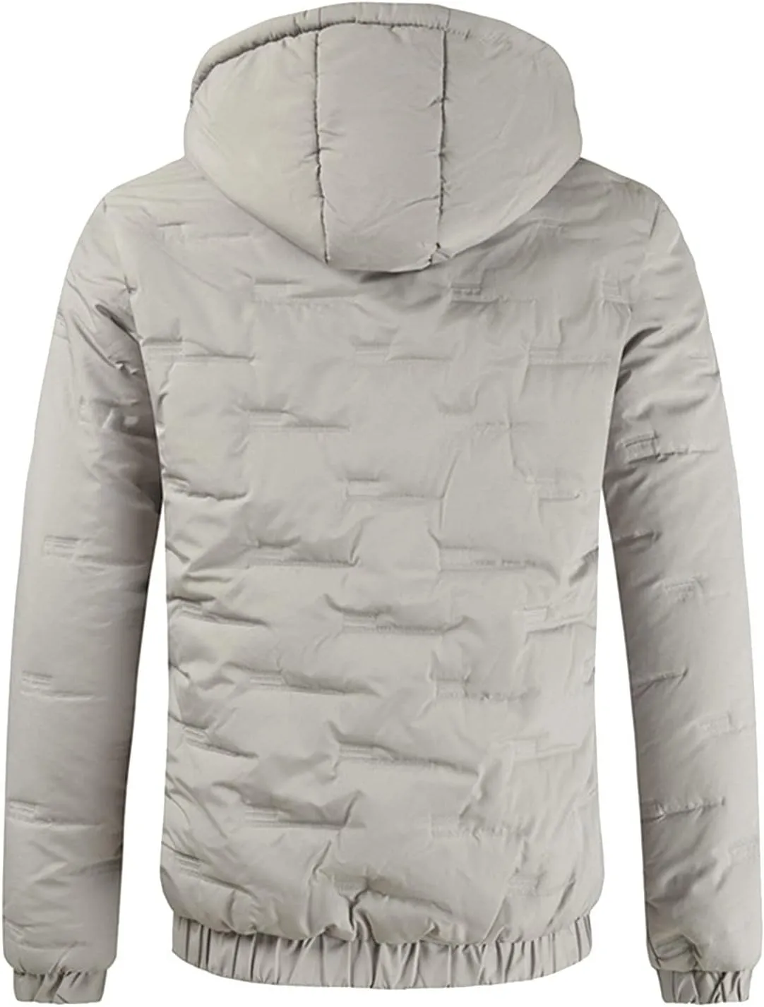 Mens Autumn And Winter Fashion Casual Solid Color Padded Warm Cotton Coat Cotton Padded Jacket Mens down Jacket Long