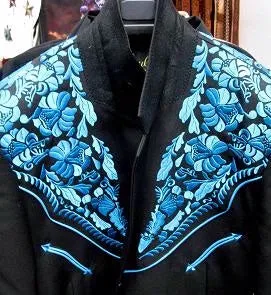 Men's Fabric Jacket Collection: Scully Western Blazer Floral Embroidery