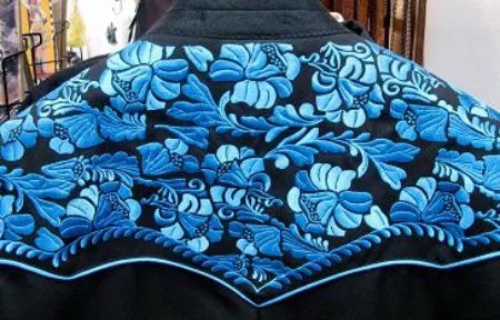 Men's Fabric Jacket Collection: Scully Western Blazer Floral Embroidery