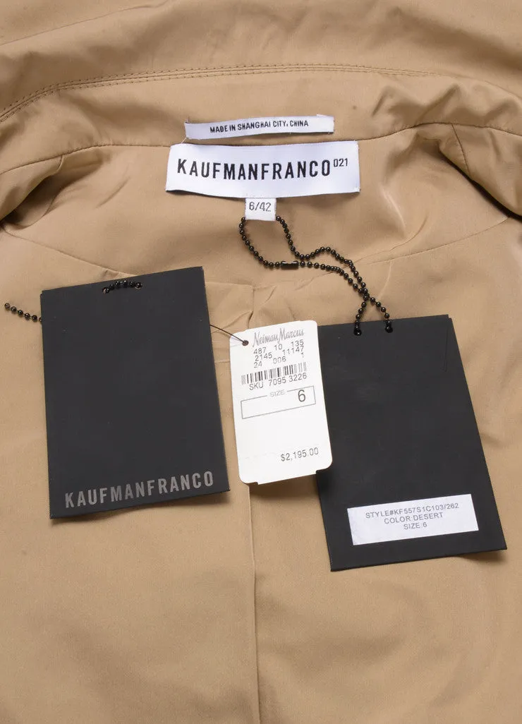 New With Tags Khaki Bell Sleeve Double Breasted Utility Trench Coat