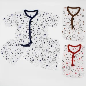 Newborn Baby Deal Pack of 3 Cute Dresses with Caps