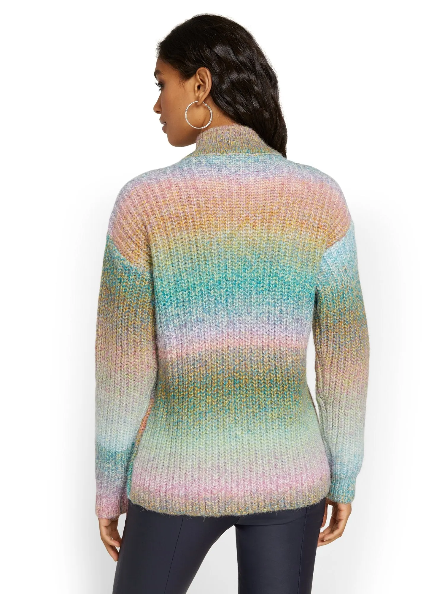 Ombre Turtleneck Sweater