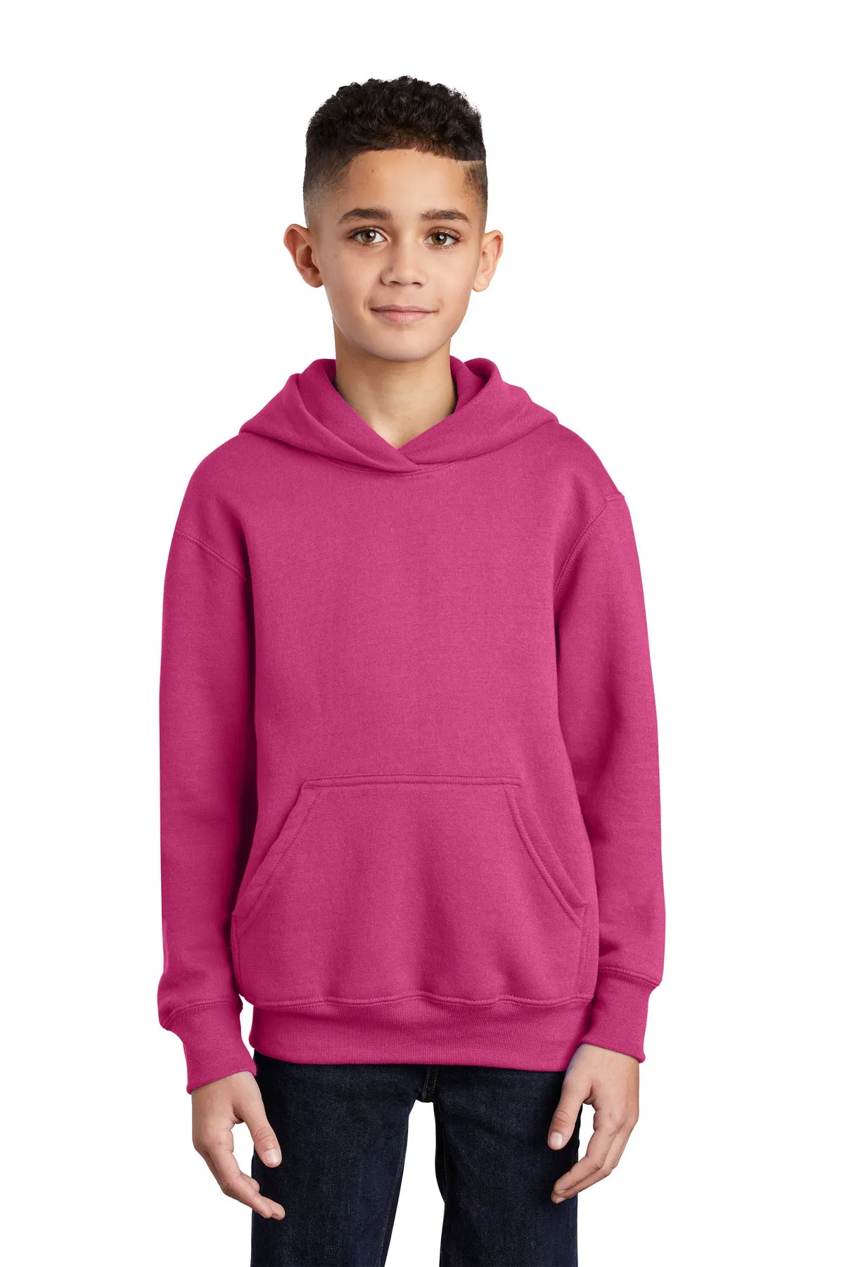 Port & Company - Youth Core Fleece Pullover Hooded Sweatshirt. PC90YH