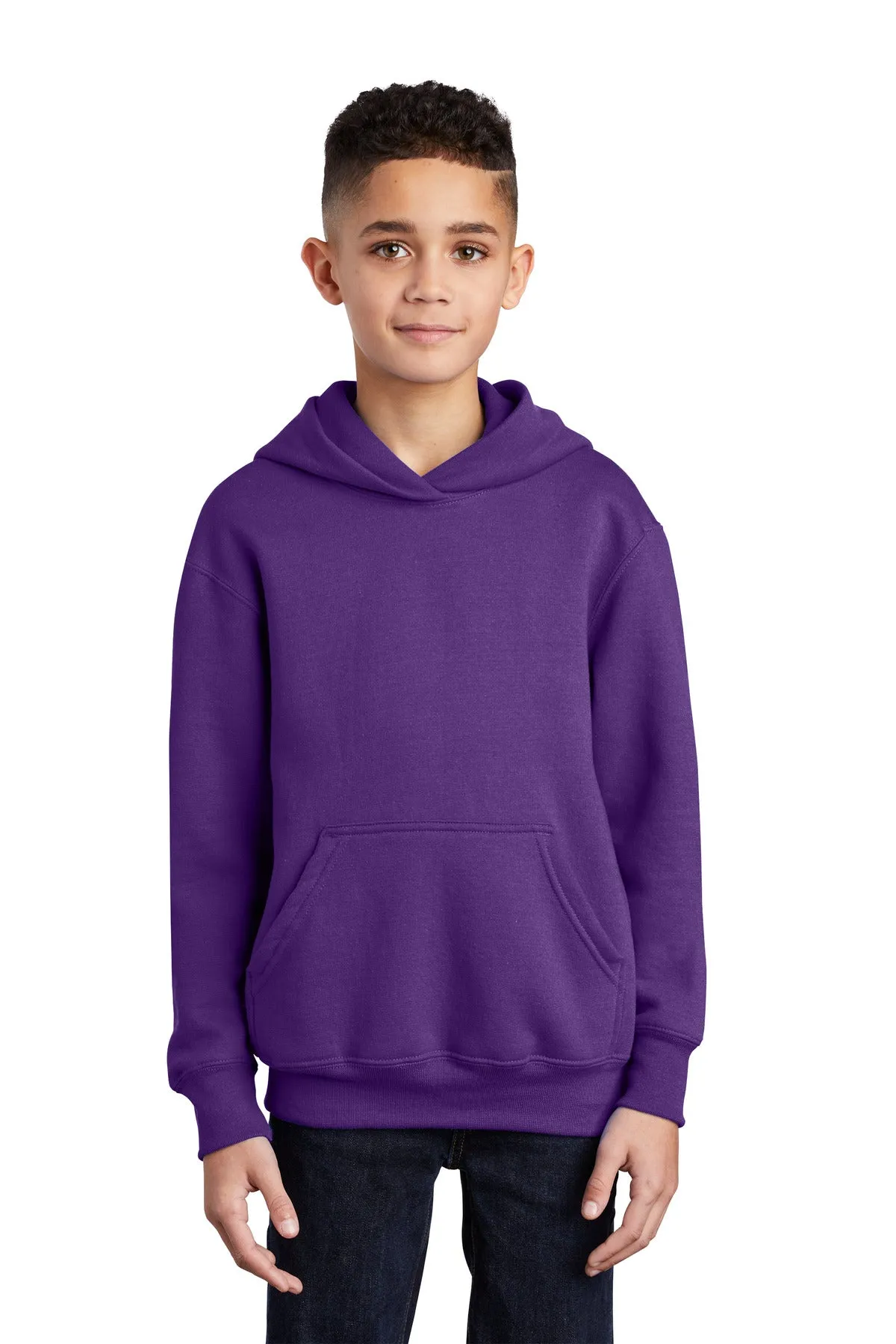 Port & Company - Youth Core Fleece Pullover Hooded Sweatshirt. PC90YH