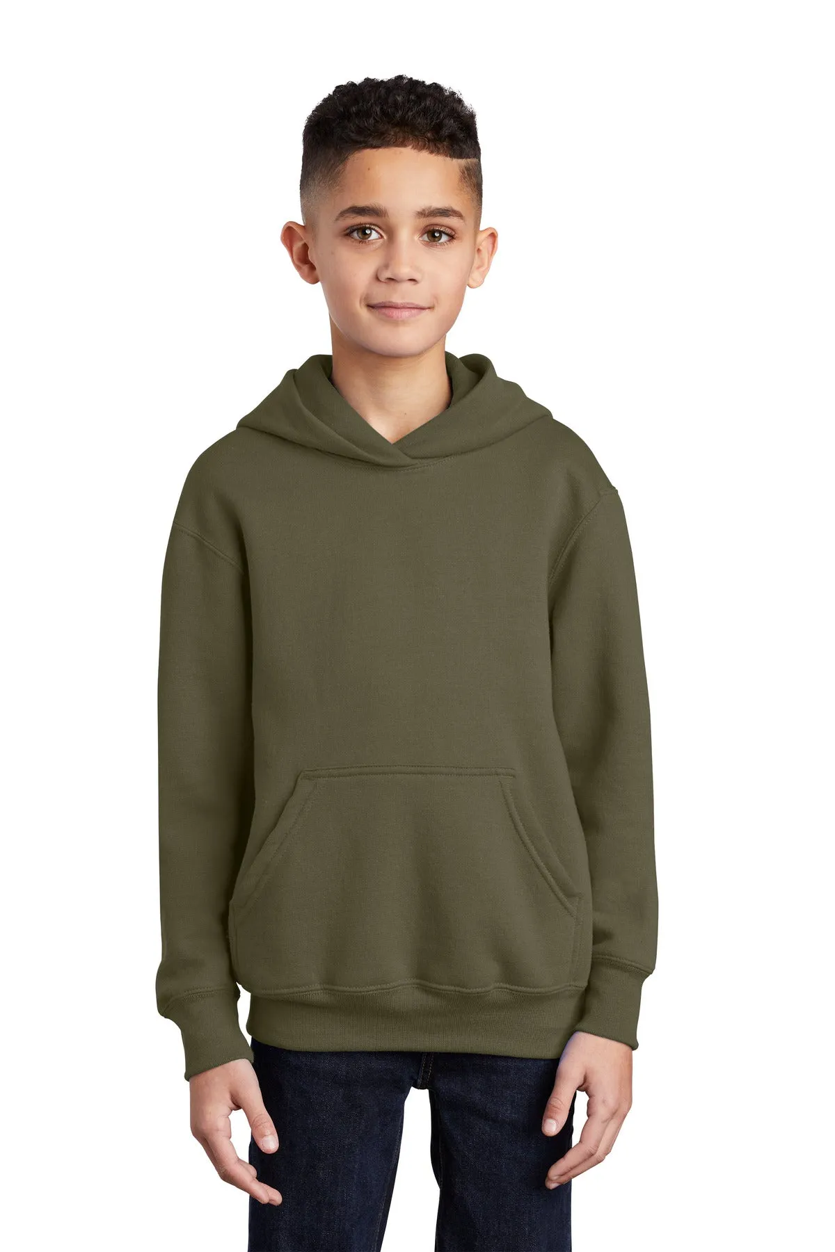 Port & Company - Youth Core Fleece Pullover Hooded Sweatshirt. PC90YH