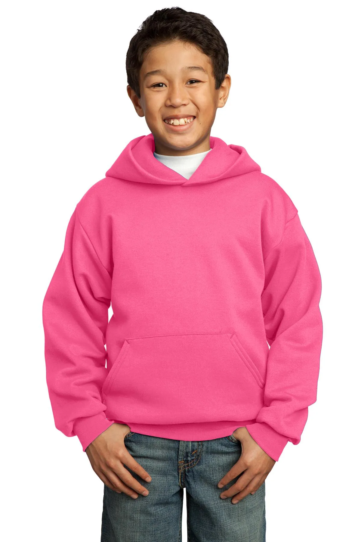 Port & Company - Youth Core Fleece Pullover Hooded Sweatshirt. PC90YH