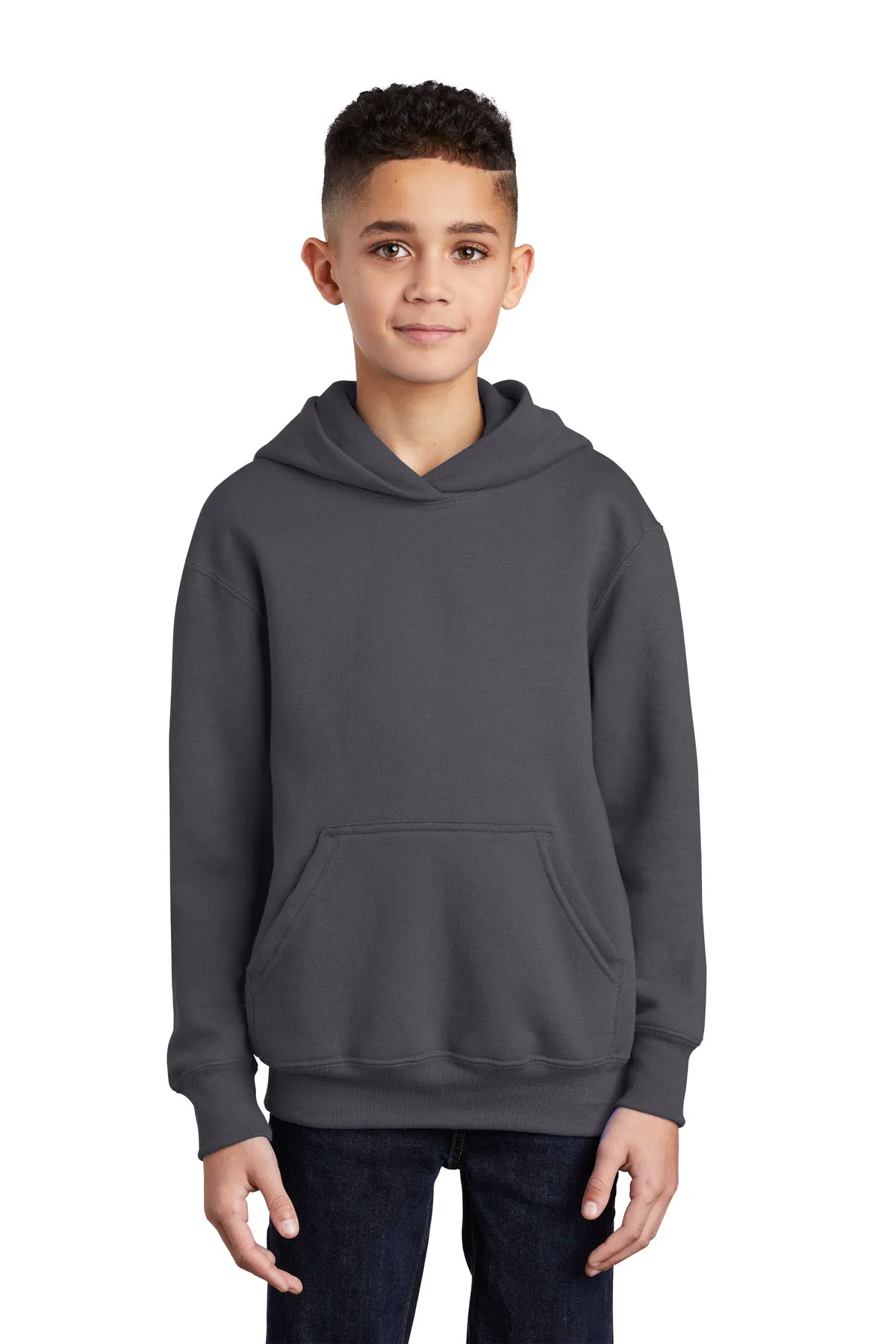 Port & Company - Youth Core Fleece Pullover Hooded Sweatshirt. PC90YH