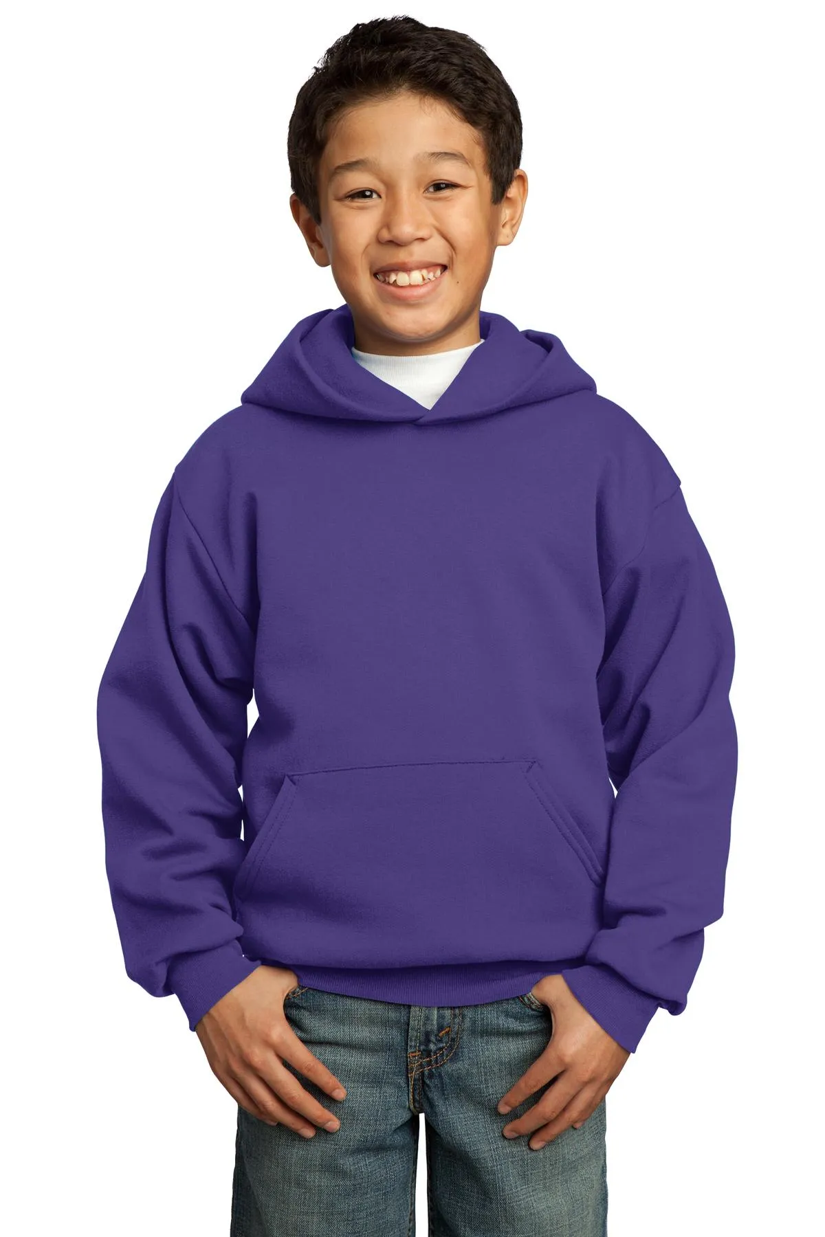 Port & Company - Youth Core Fleece Pullover Hooded Sweatshirt. PC90YH