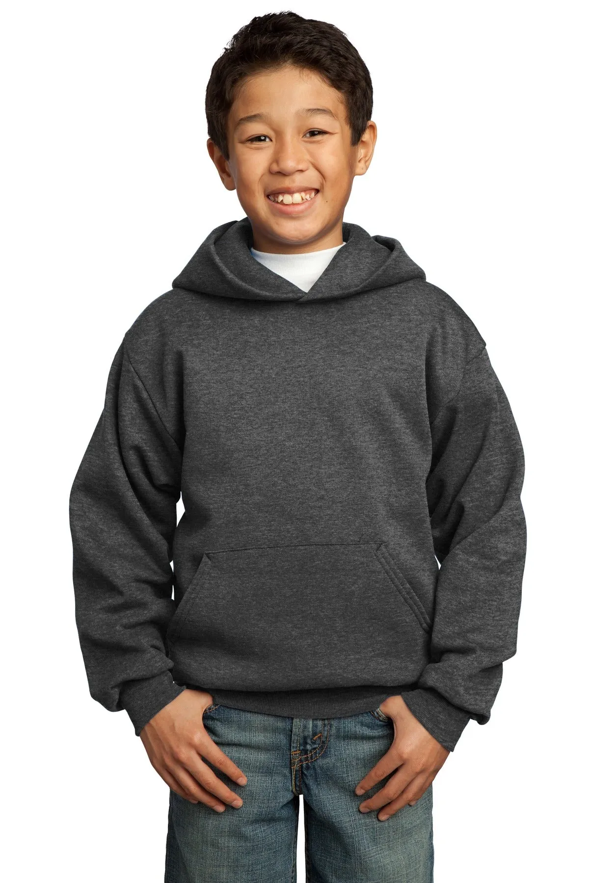 Port & Company - Youth Core Fleece Pullover Hooded Sweatshirt. PC90YH