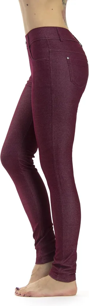 Prolific Health Women's Jean Look Jeggings Tights Slimming Many Colors Spandex Leggings Pants Capri S-XXXL