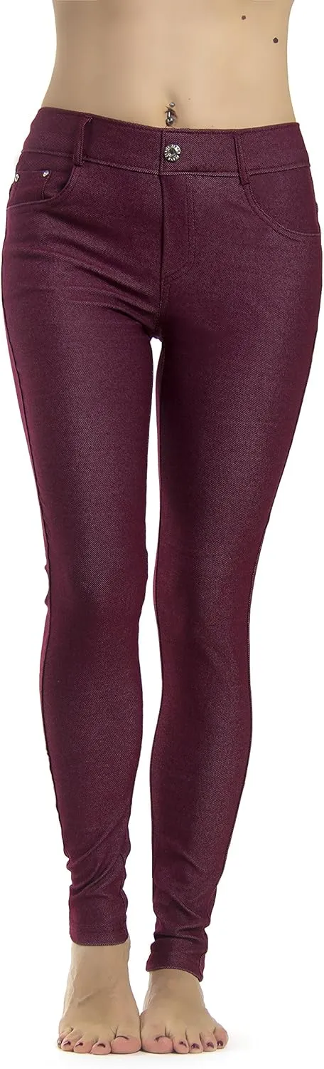 Prolific Health Women's Jean Look Jeggings Tights Slimming Many Colors Spandex Leggings Pants Capri S-XXXL