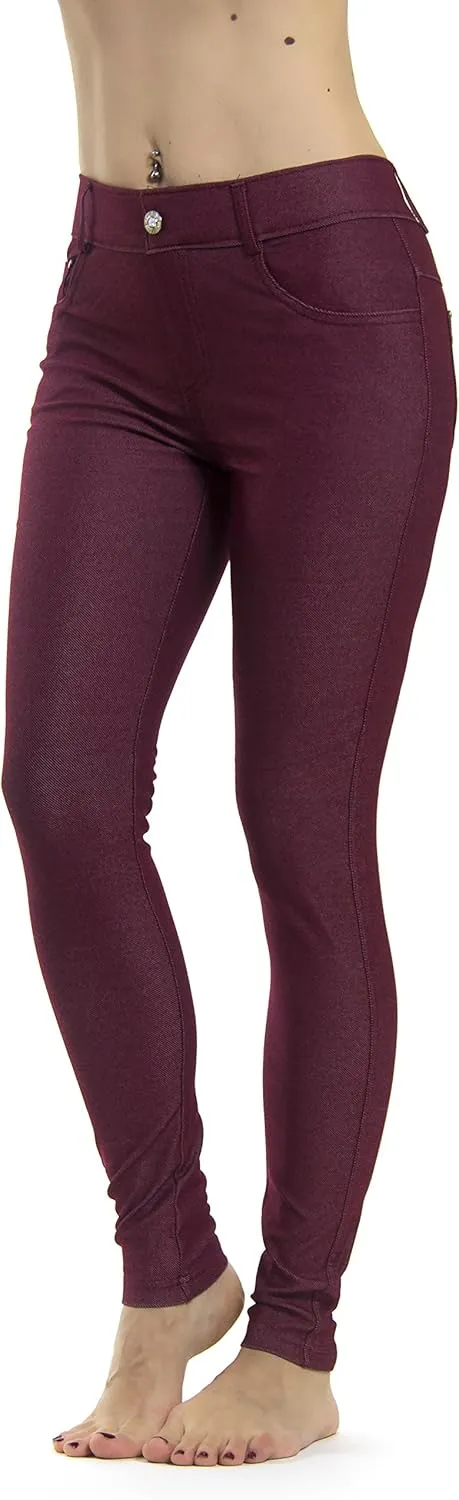 Prolific Health Women's Jean Look Jeggings Tights Slimming Many Colors Spandex Leggings Pants Capri S-XXXL